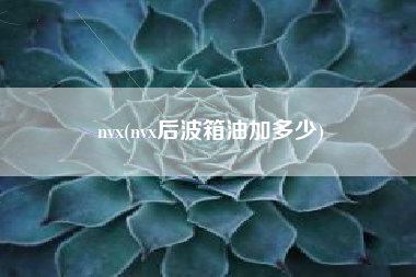 nvx，nvx后波箱油加多少？