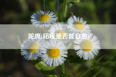 跎庞，跖疣能否能自愈？